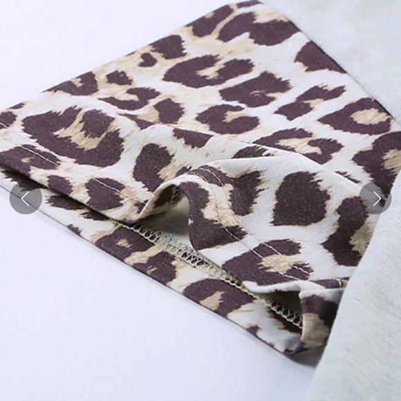 ANIMAL Print Colorblock Short Sleeve Top NWOT - Picture 2 of 2